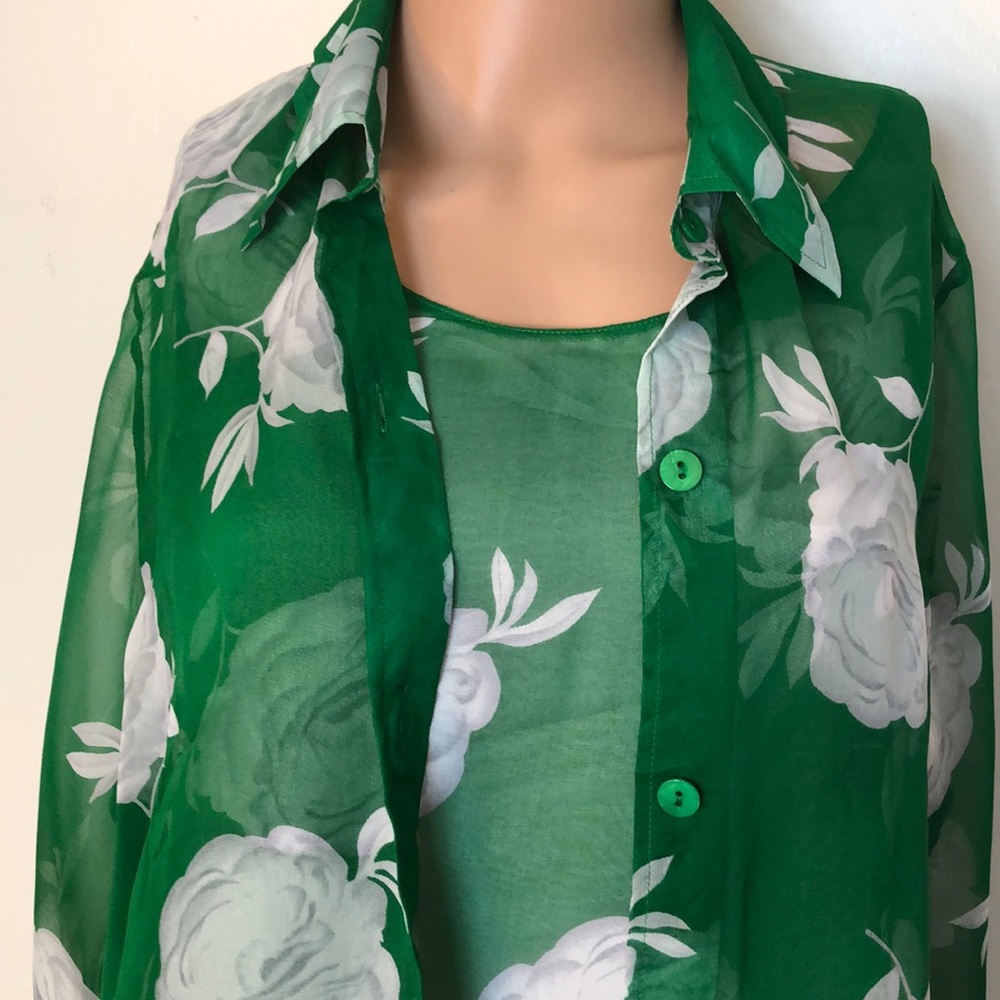 New Louis Dell’Olia silk blouse size S